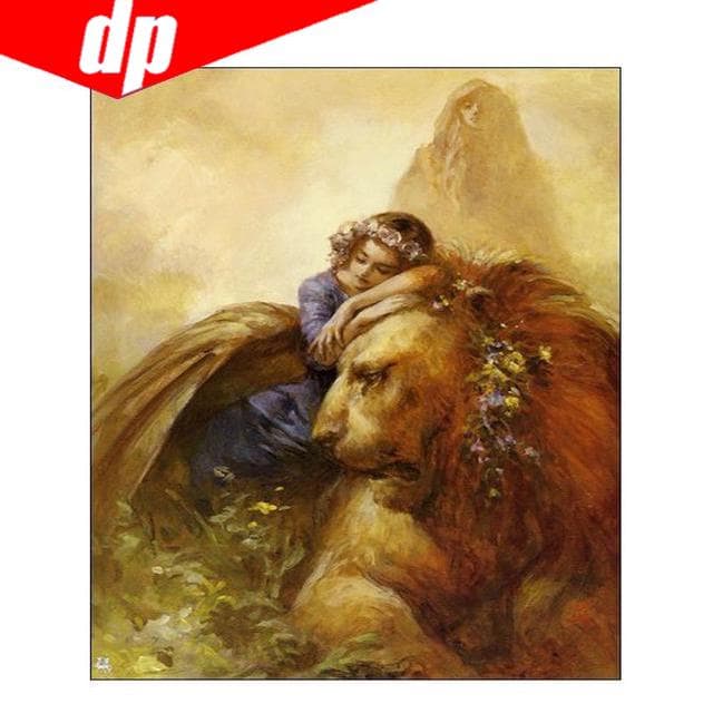 5D Diamond Embroidery animal lion DIY Diamond Painting Cross Stitch Picture 20X30