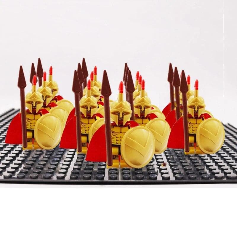 13pcs Medieval Age Castle Knights Military War Armored Rome Soldiers Spartan Warrior Figures With Sword Building Block Set Toys