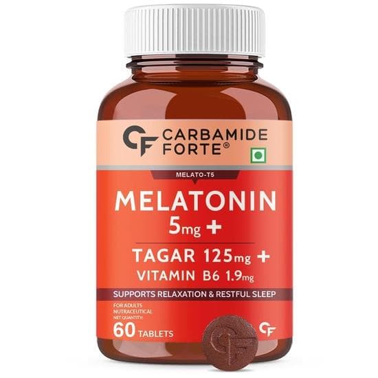 Melatonin 5mg with Tagar Extract | Sleep Support Tablets | 60 Vegetarian Tablets