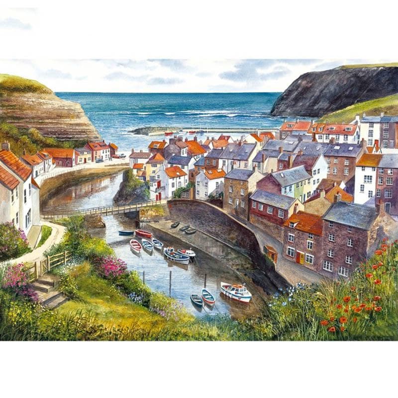 5D DIY Diamond Painting Town Embroidery Mosaic Cross Stitch Rhinestone Decoration 20X30CM