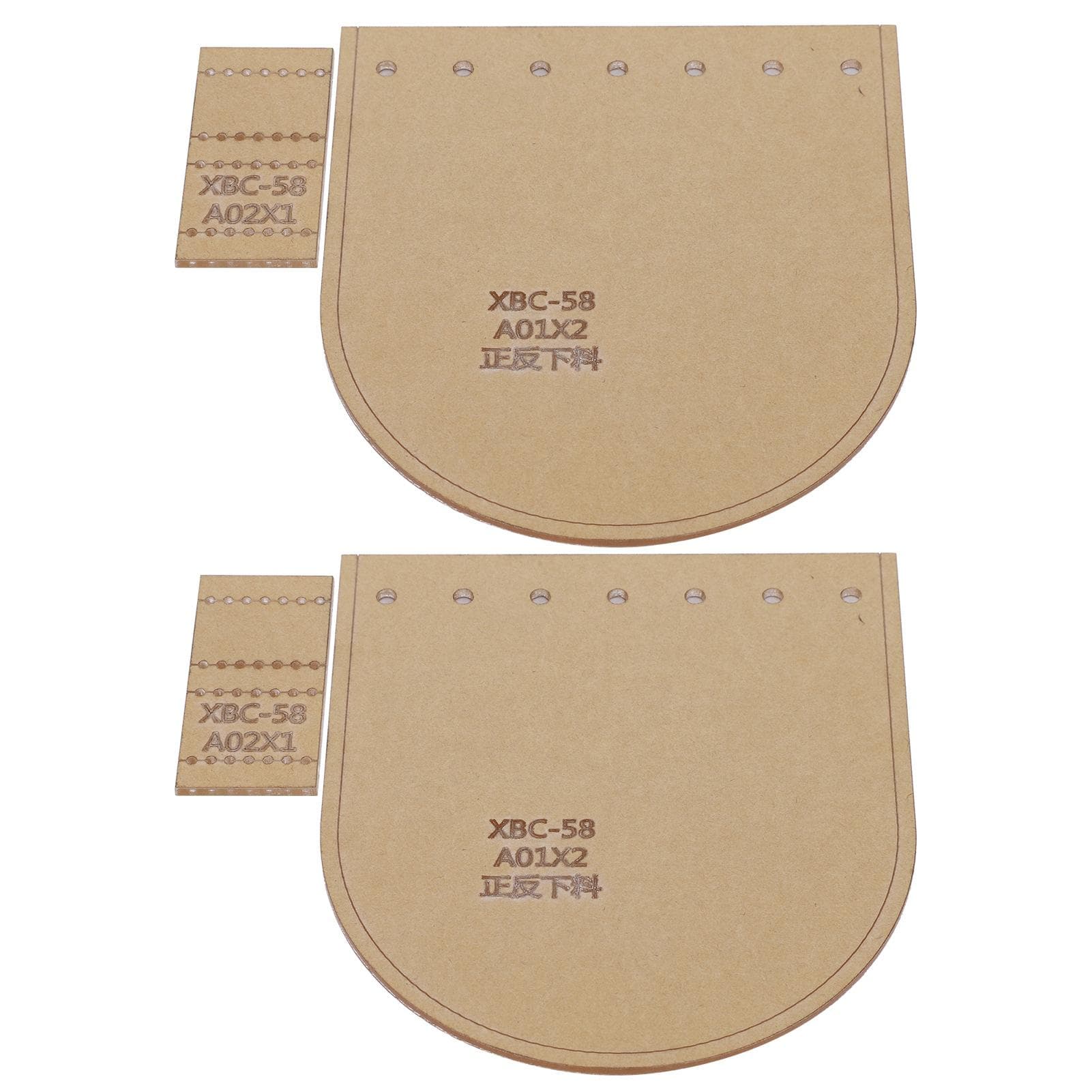 2 Sets Clear Acrylic Wallet Pattern Stencil Template Drawings Set Leather Hand Craft DIY Tool