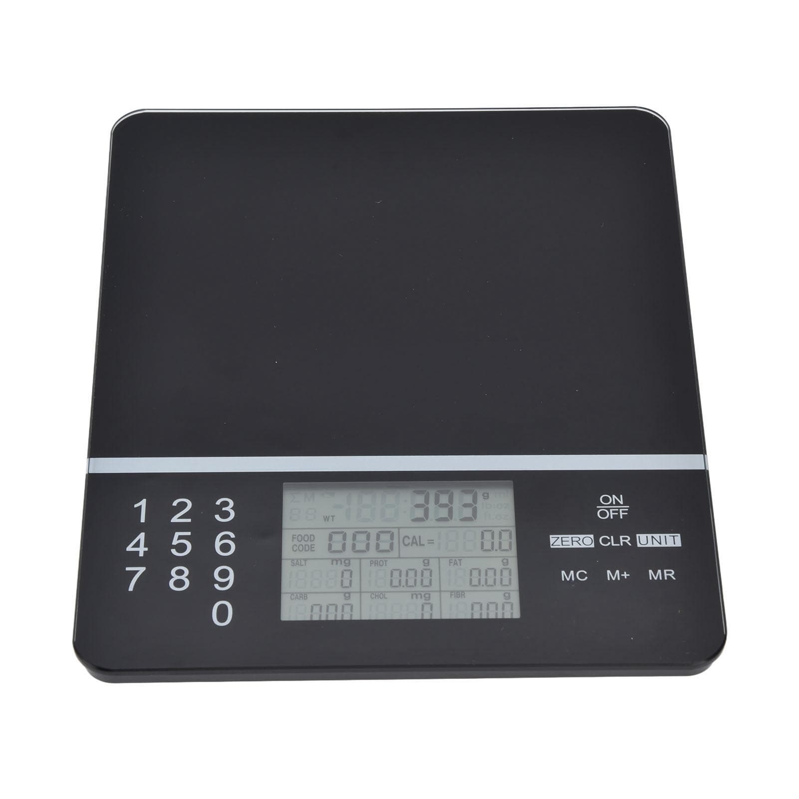 Food Nutrition Scale Weight Grams and Oz Tempered Glass Digital Kitchen Scale with LCD Display for L