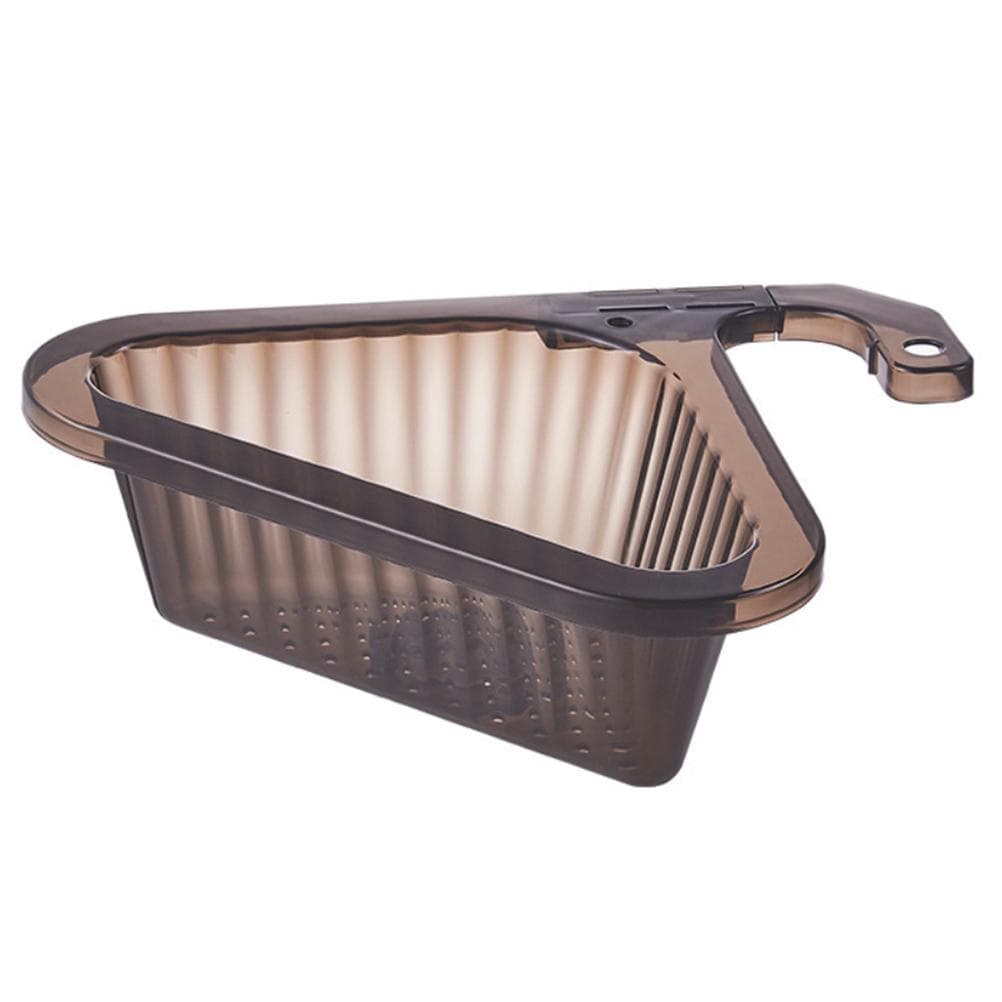 Sink Strainer Basket Triangular Corner Kitchen Sink Strainer Punch Free Sink Basket with black