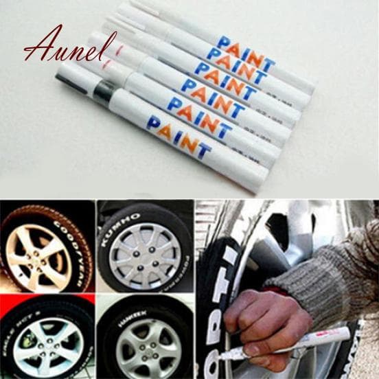 12 Colors Waterproof Automotive Tire Tire Tread Rubber Metal Permanent Paint Marker red