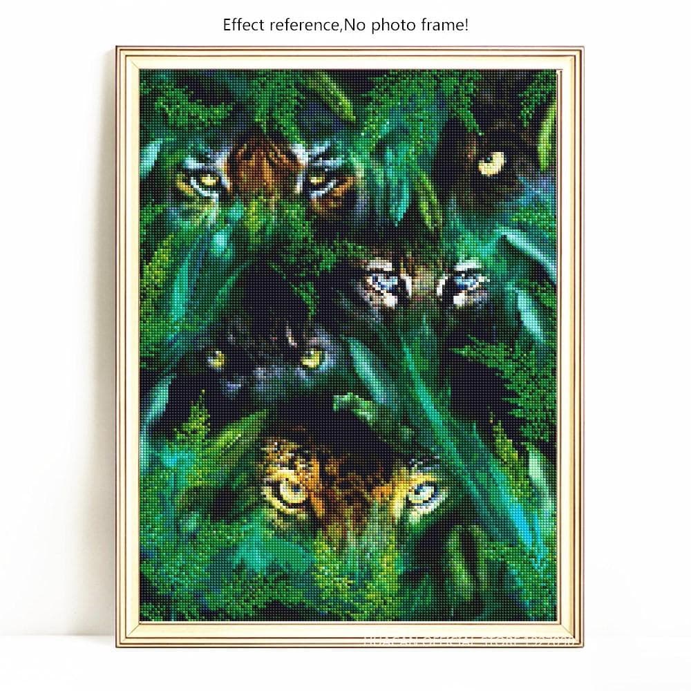DIY Diamond Painting Full Round Animal Tiger Rhinestone Picture Embroidery Sale Diamond 20X30