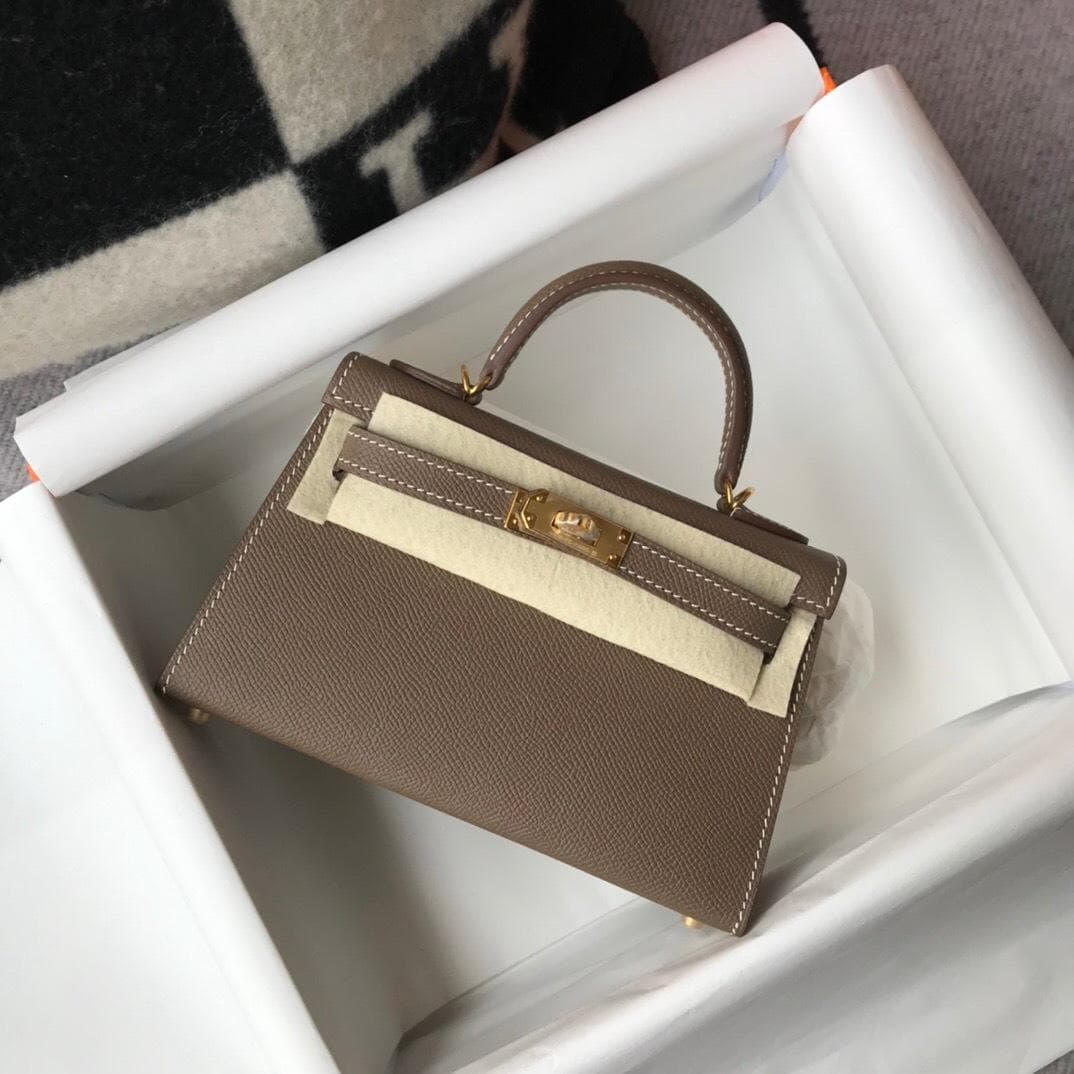New Genuine Leather Second-generation Bag Mini Bag Palm Print Cowhide Single Shoulder Women's Crossbody Bag Classic Fashionable And Versatile 19cm+box with silk scarf khaki
