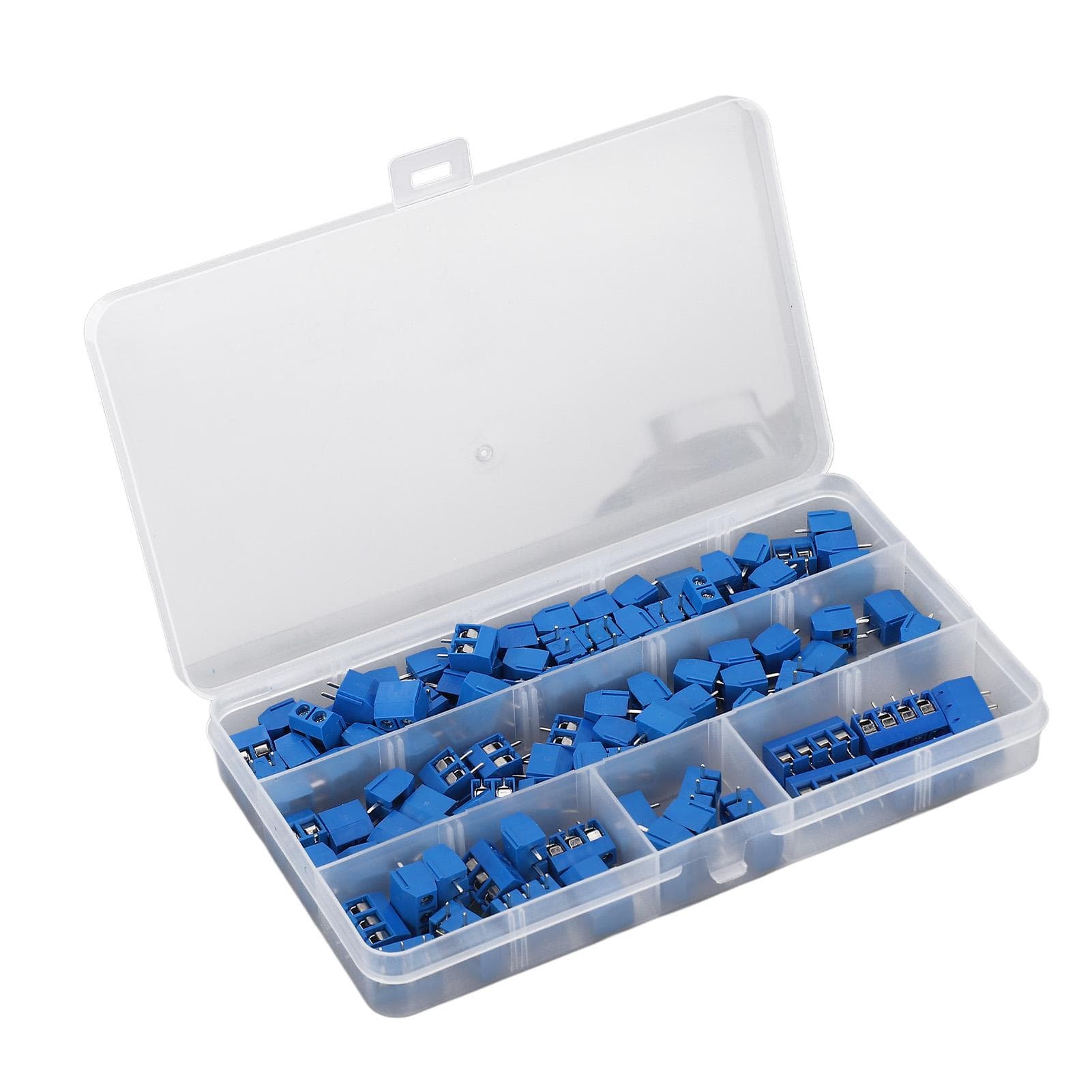 100Pcs PCB Mount Screw Terminal Block Connector 2 Pin 3 Pin 4 Pin 10A 300V 5mm Pitch for