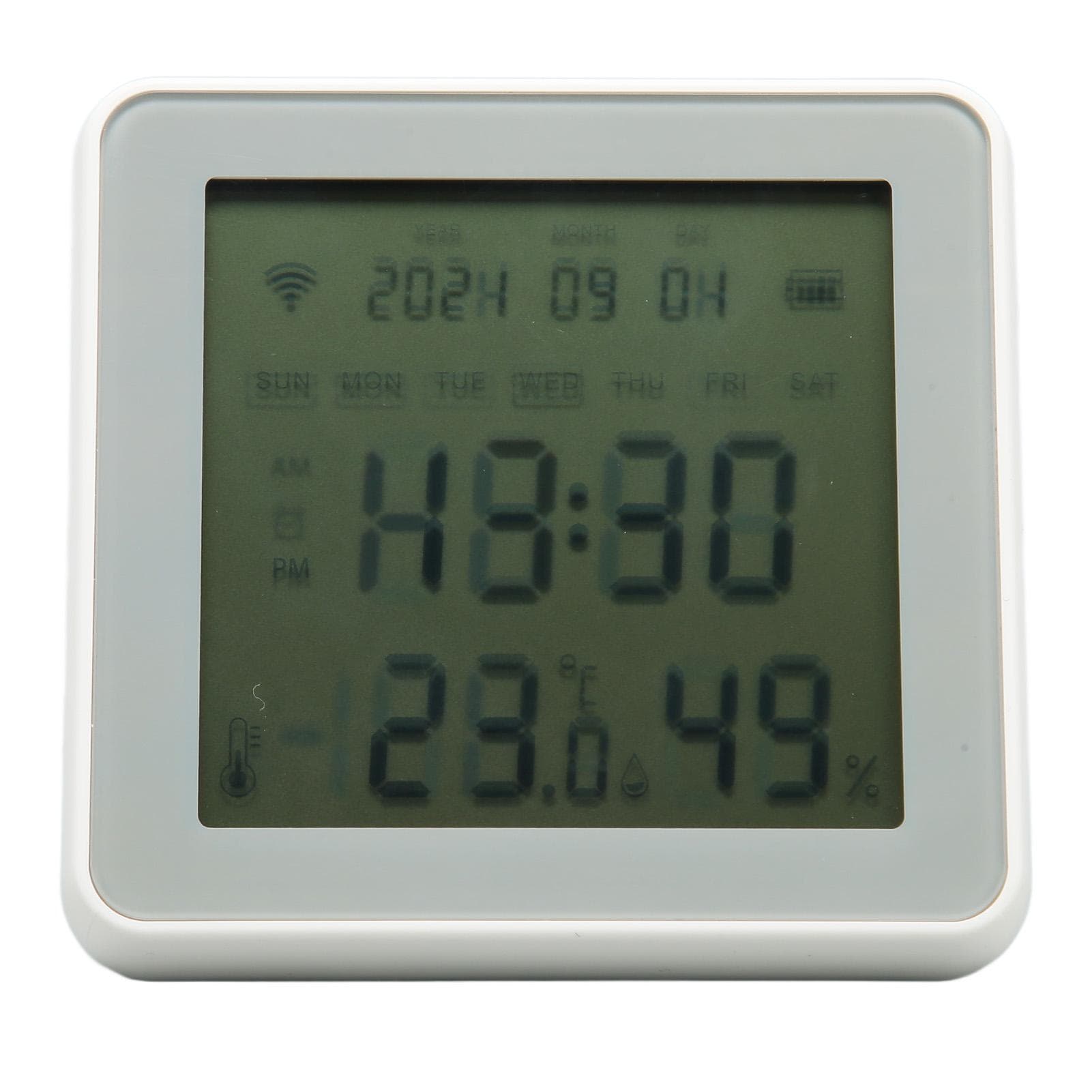 WiFi Temperature Humidity Sensor Intelligent Real Time LCD Display Wireless Thermohygrometer with