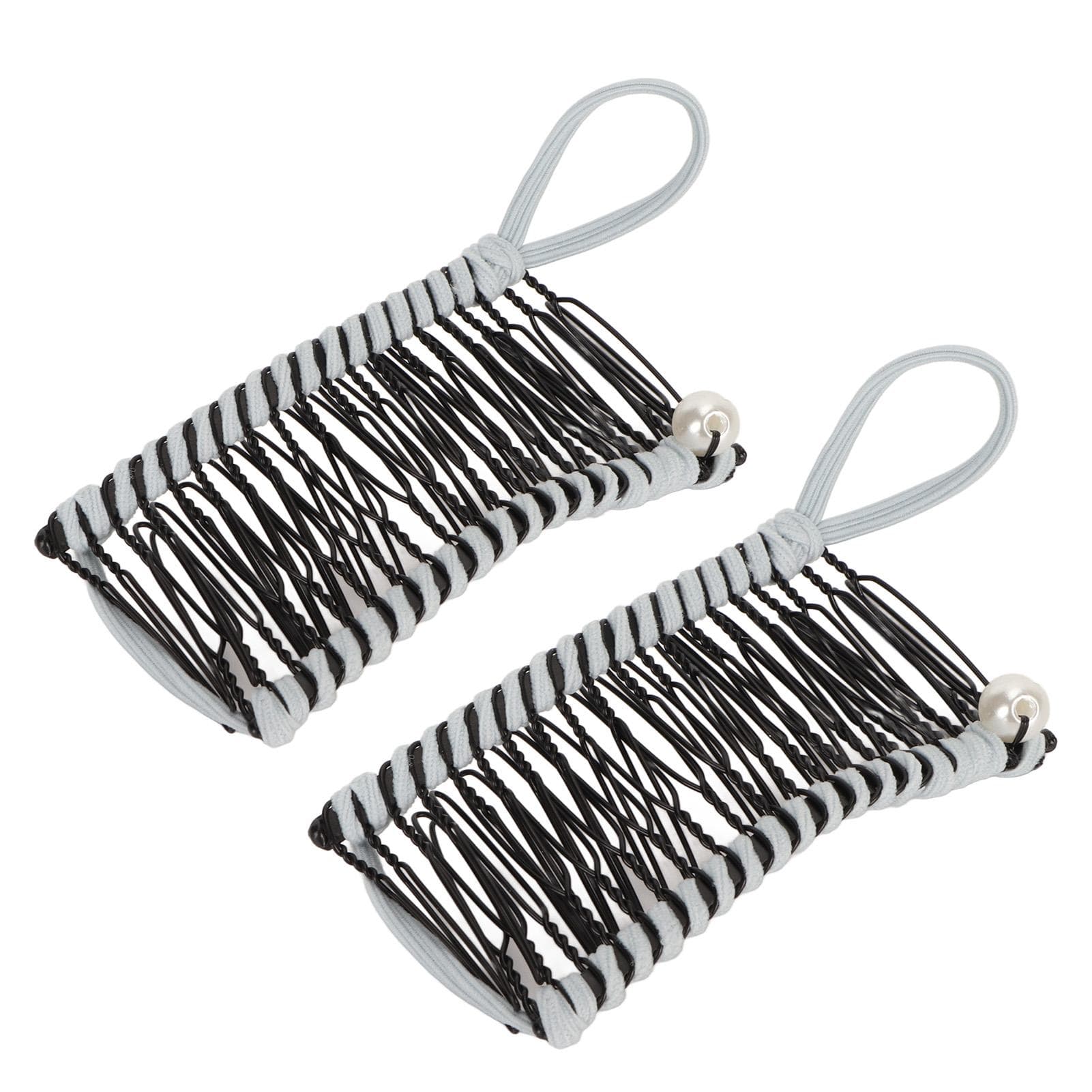 2pcs Banana Hair Clips Fashionable Stretchy Vintage Clincher Comb Tool for Women Thick Wavy Curly blue