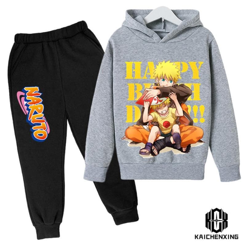 Teen Kids Clothes Baby Boys Costume Japan Anime Naruto Tracksuit Tops Pants 2PCS Children Boy Winter Cotton Print Outfits Set 130