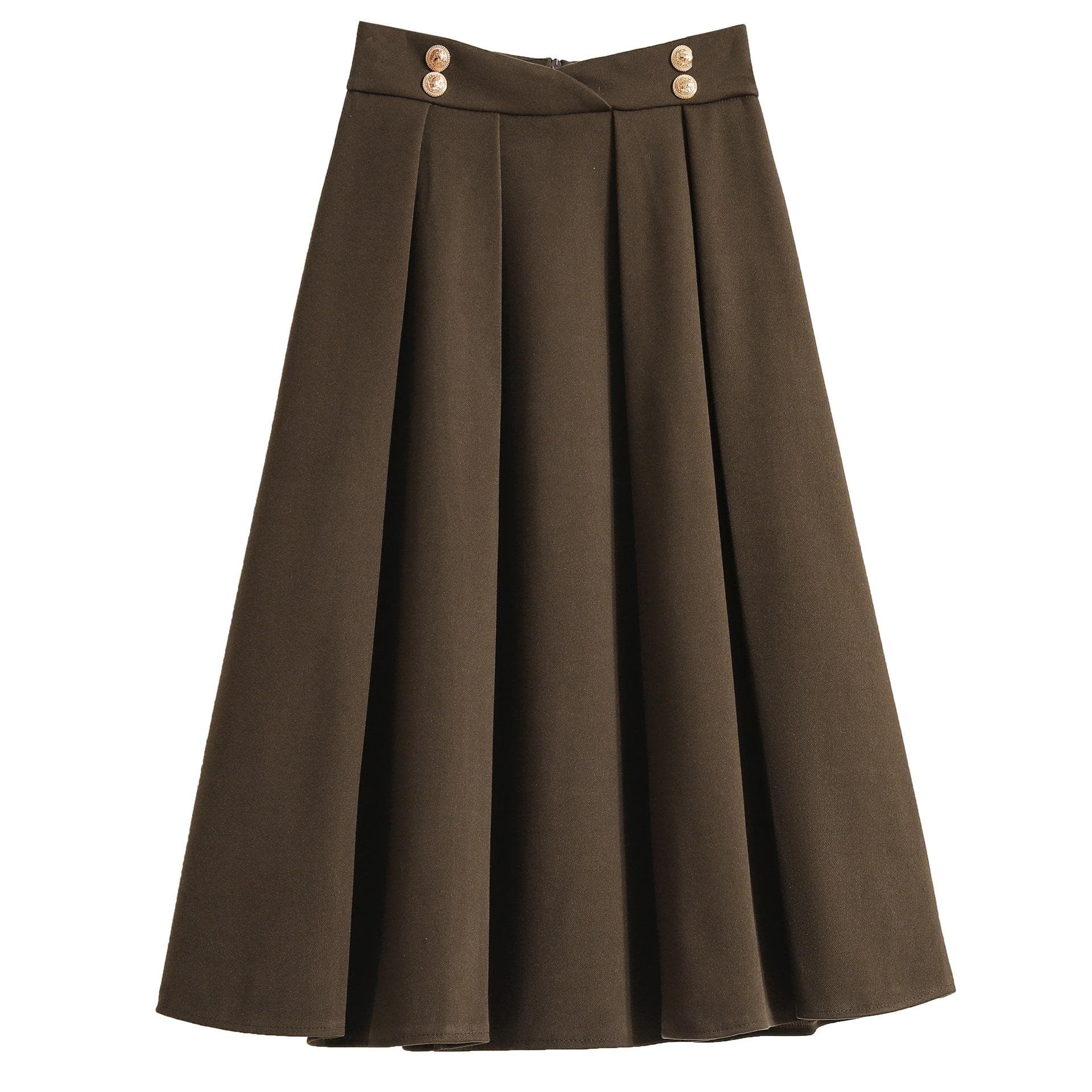 Large Size Women's Winter Style Draped Versatile Wool Umbrella Skirt Mid-length A-line Skirt To Make You Look Slim and High-waisted Skirt for Women 4XL