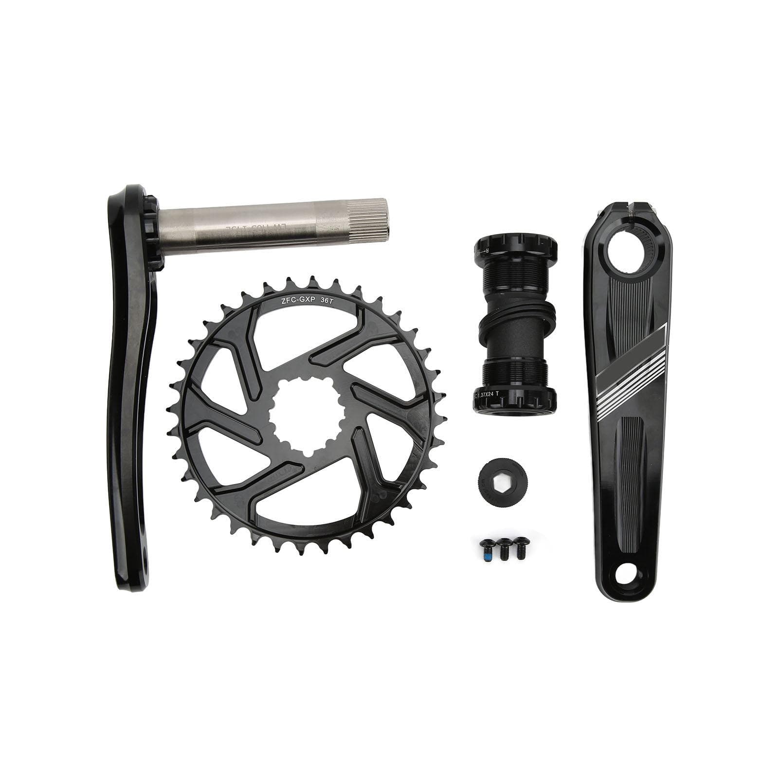 MEROCA 36T Direct Mount Mountain Bike Crankset Aluminum Alloy Hollow Integrated Crank Set with