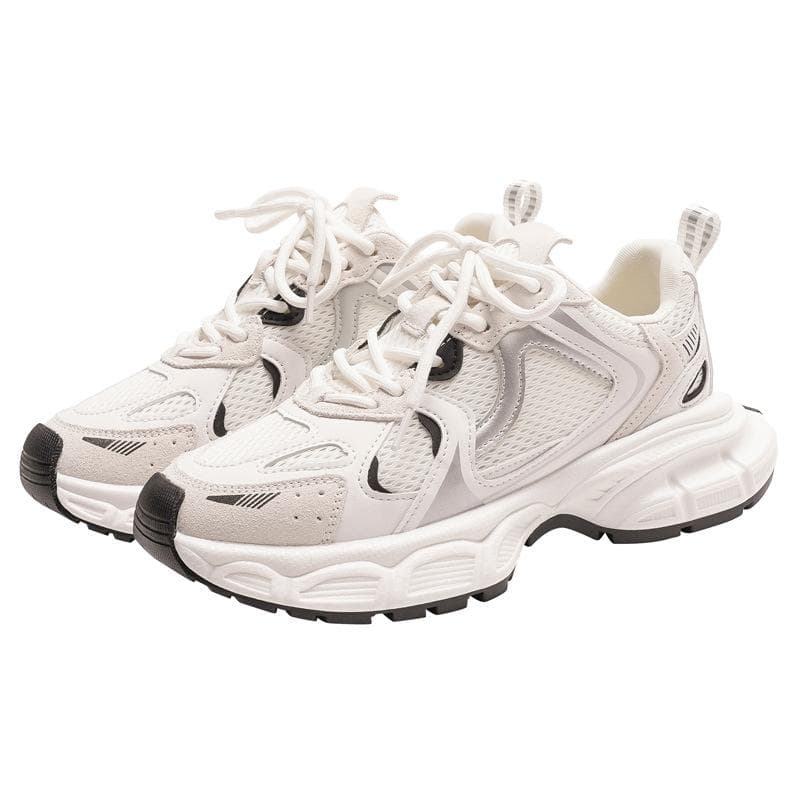 Sports Shoes Women's Early Spring New Breathable Fashion Casual Niche High Street Fashion Thick-soled Daddy Shoes 40