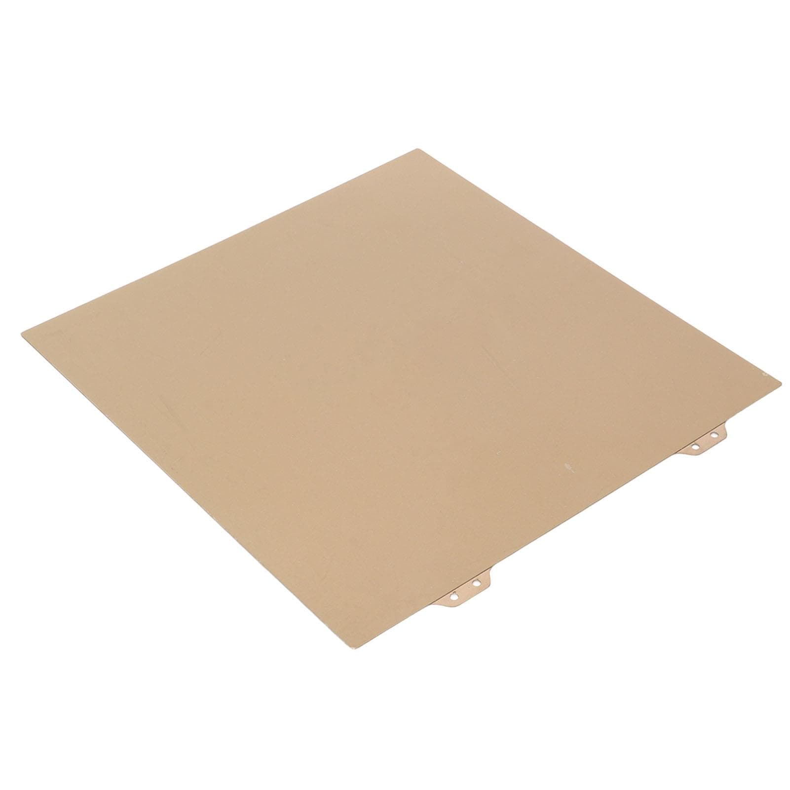 3D Printer Build Plate Gold Powdered 10.4in Long 9.8in Wide Easy to Install Steel Plate for Vyper