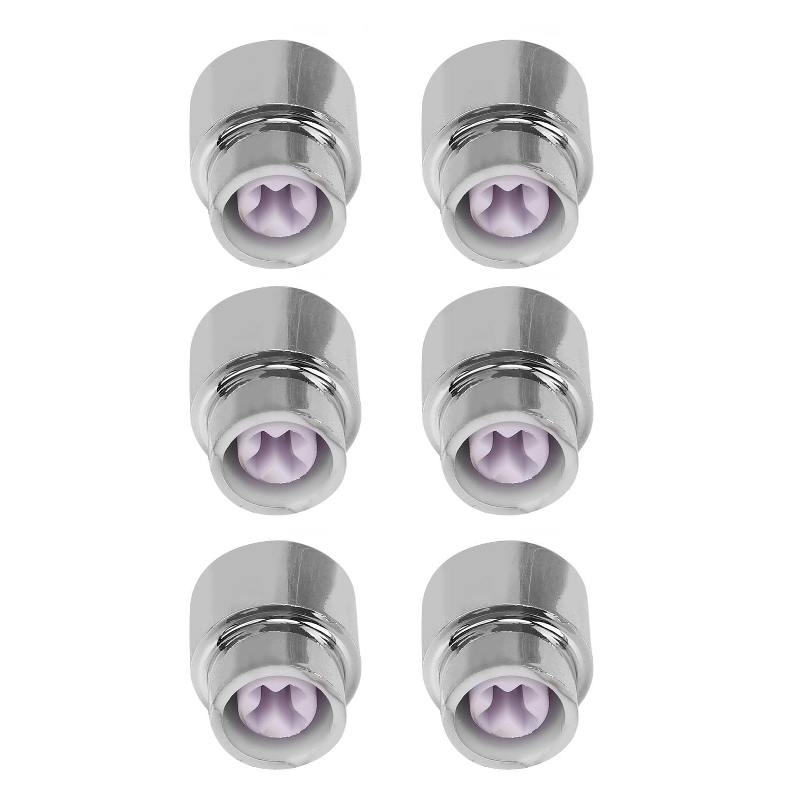 6PCS Guitar Barrel Switch Tip 5 Way Round Retro Plastic Silver Electric Guitar Pickup Switch Knob