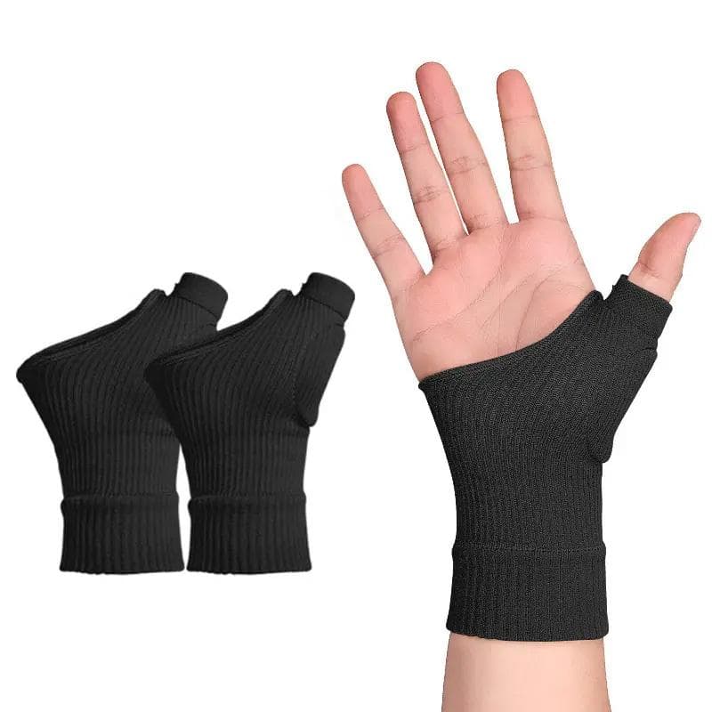 1Pair Wrist Thumb Compression Arthritis Gloves, Breathable Wrist Support Brace Wrist Sleeve With Gel Thumb Injury Pads S