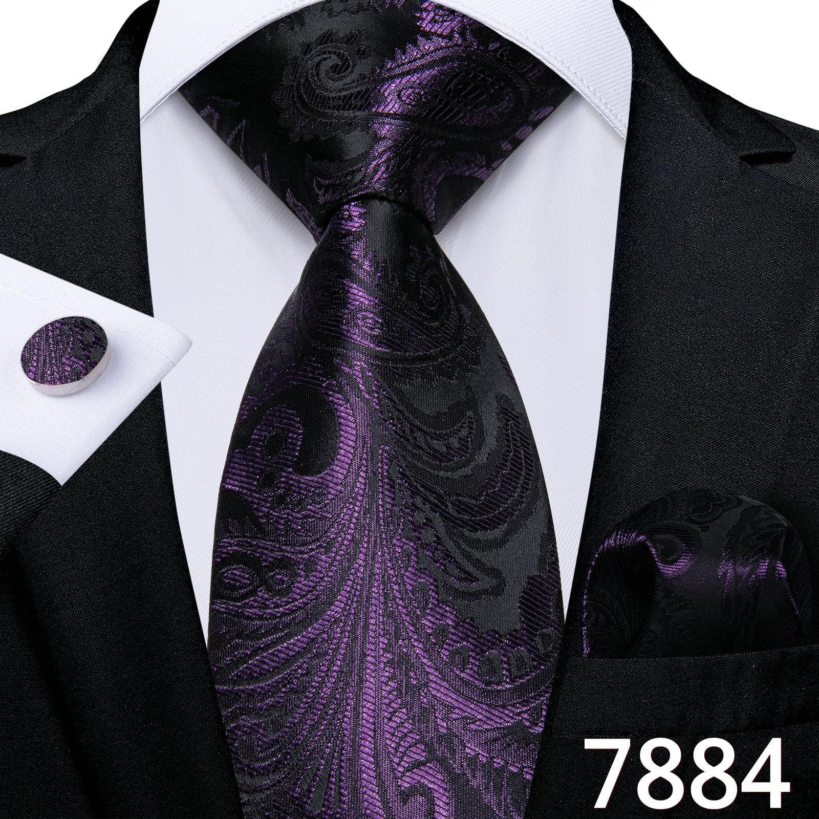 Business Mens Tie Plaid Neckties Formal Silk Tie Handky Cufflinks Set for Men Formal Tie Dibangu N-7884