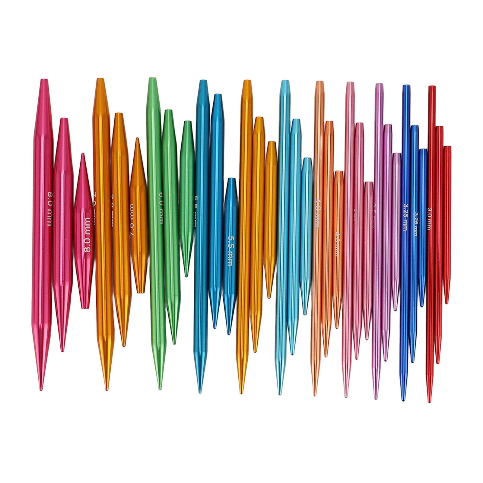 Circular Knitting Needles Set Detachable 33Pcs Round Interchangeable Circle Knitting Needle Set