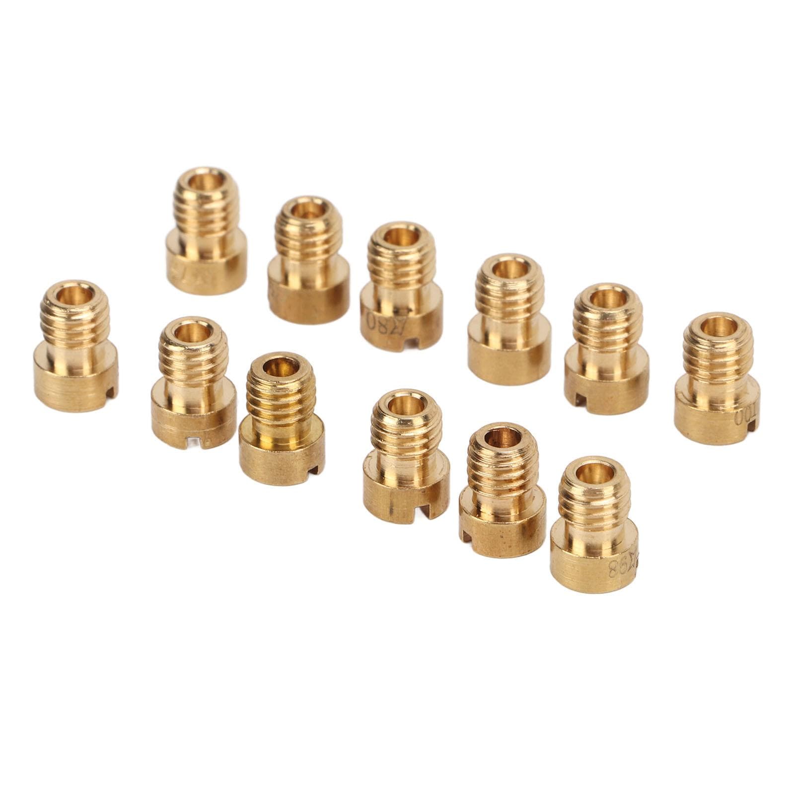 12pcs Carburetor Main Nozzle Main Jets Kit 75?102 Replacement for Dellorto PHBG AD DS
