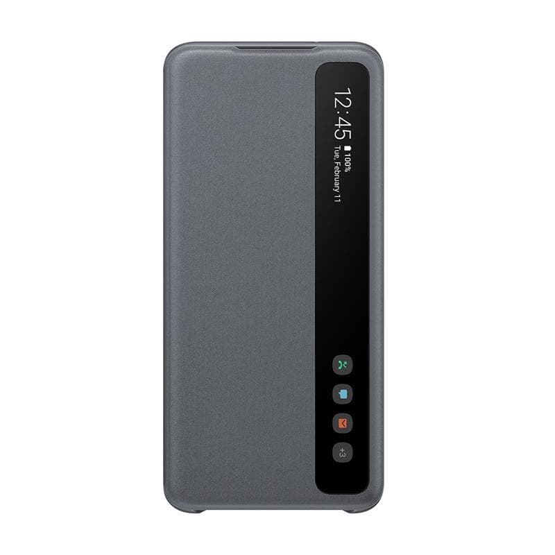 Vertical Mirror Clear Smart View Flip For Samsung Galaxy S20 S20+ S20 Plus Phone Case For Galaxy S20 grey