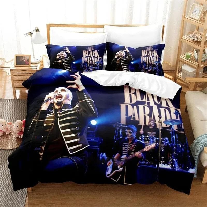 3D Printed My Chemical Romance Bedding Sets exquisite bed supplies set duvet cover bed comforter set luxury birthday gift EU Single 135x200cm