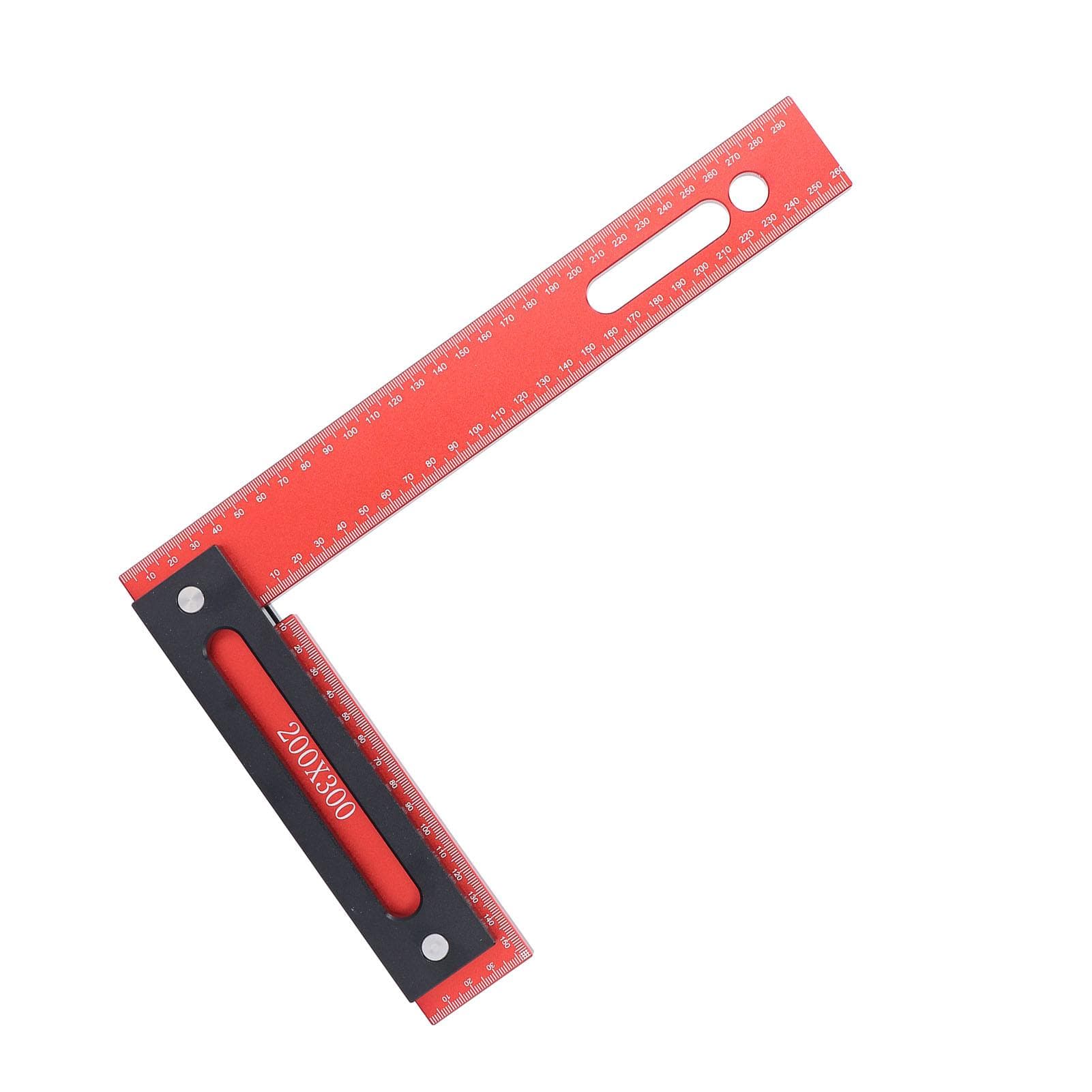 Woodworking Square 300x200mm L Shape Aluminum Alloy Framing Square with Stop Fence