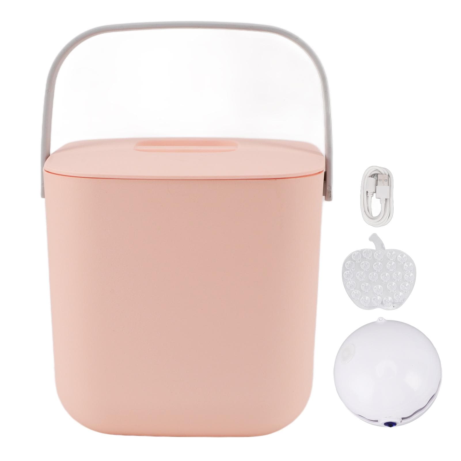 Sink Dishwasher 18W Mini Dish Washing Machine with Bucket USB Rechargeable IP67 Waterproof Portable L pink
