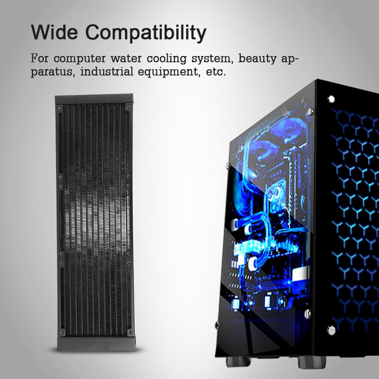Fast Heat Dissipation PC Heat Exchanger 12 Tubes Durable Computer Heat Exchanger - 360mm