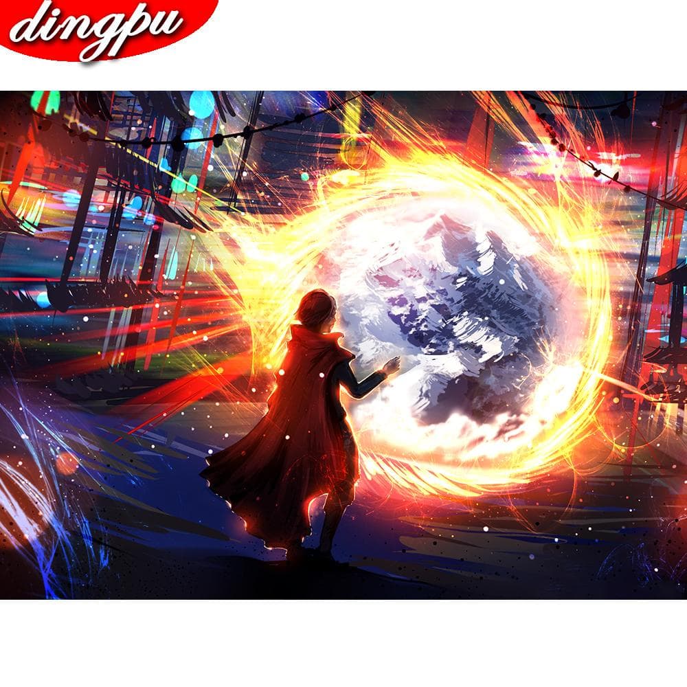Full Round Diamond Painting 5D Diamond Art Embroidery Landscape Mosaic Home Decoration Gift 20X30CM