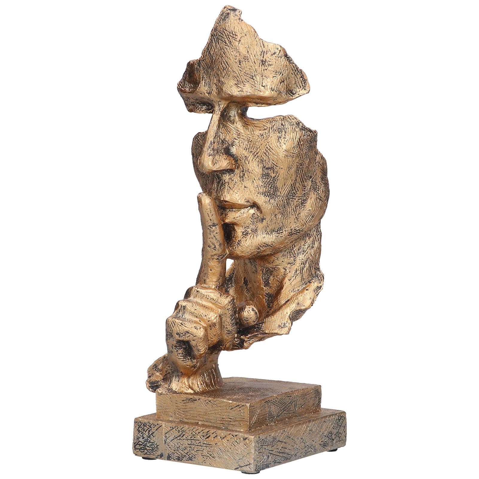 Keep Silence Statue Interesting Unique Appearance Fine Workmanship Vivid Beautiful Thinker Statue