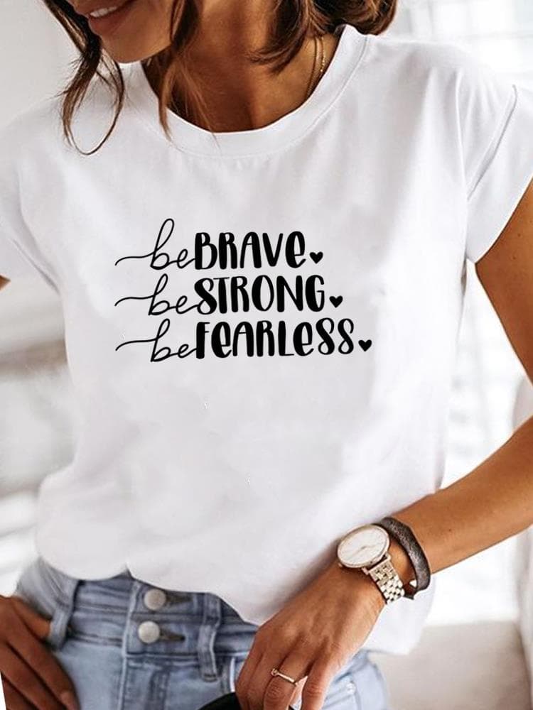 (Asian Size) Women Watercolor Trend Sweet Lovely Short Sleeve Fashion Print Lady Tee Top Clothing Casual  Tshirt Female Graphic T-shirts XXL