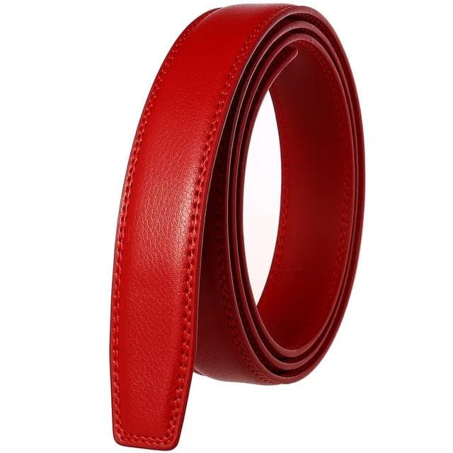 High Quality No Holes Cowhide Leather Belt Without Automatic Buckle Luxury Brand Mens Ratchet Belts Black Brown