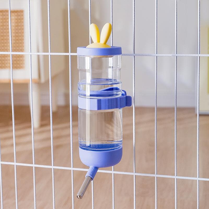 Dog Hanging Water Dispenser Cat Kettle Non-wet Mouth Hanging Dog Drinking Water Feeder Hanging Cage Pet Supplies 550ml