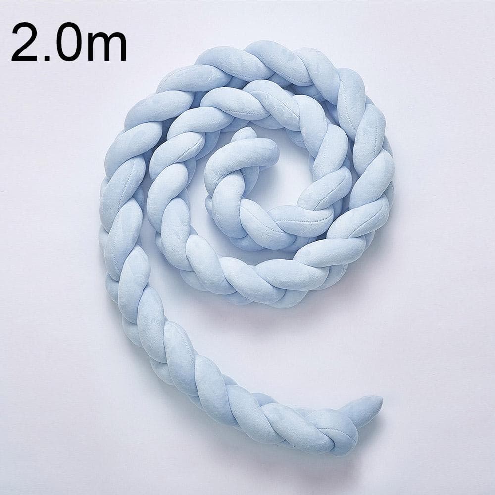 Baby Bed Bumper Crib Pad Protection Weaving Plush Baby Bedding Accessory Infant Room Decoration E200