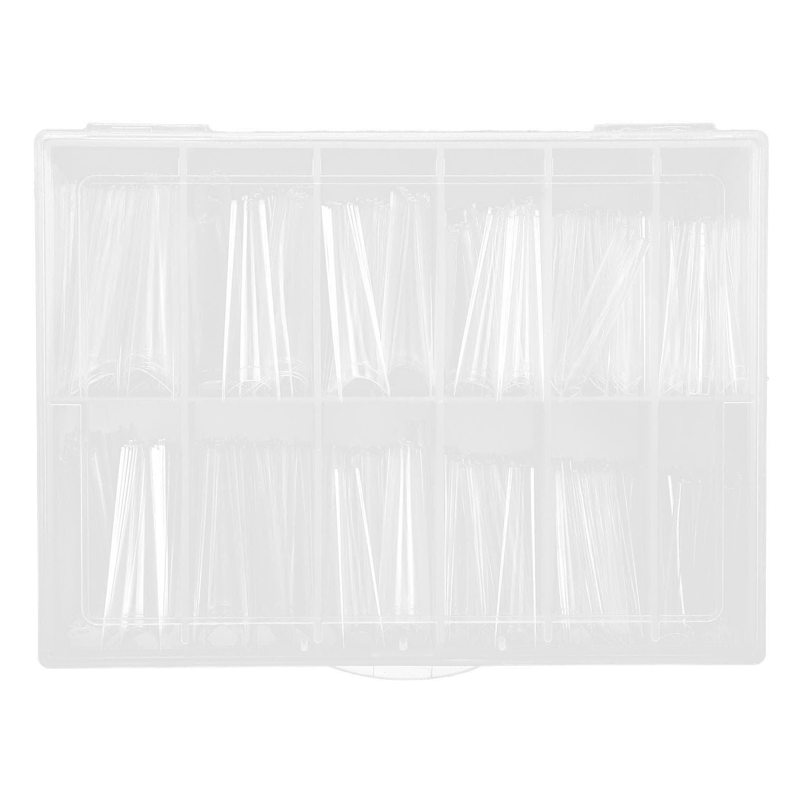 240pcs Half Cover False Nail Tip Extra Long Clear Fake Artificial Nail Tips for Home DIY Salon