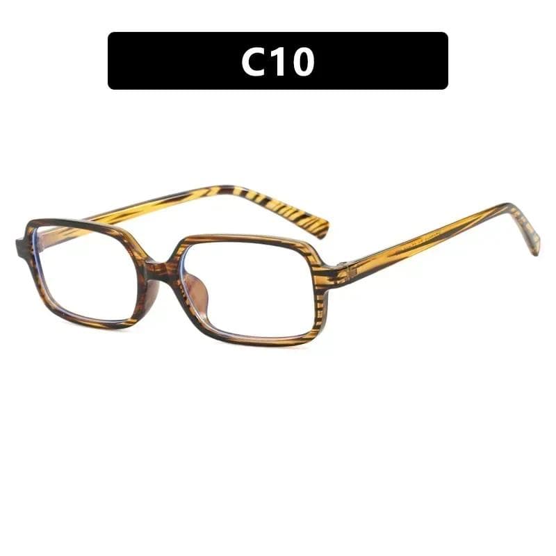 Retro Small Rectangular Sunglasses Unisex UV400 Shades for Travel Beach Photography Simple Stylish
