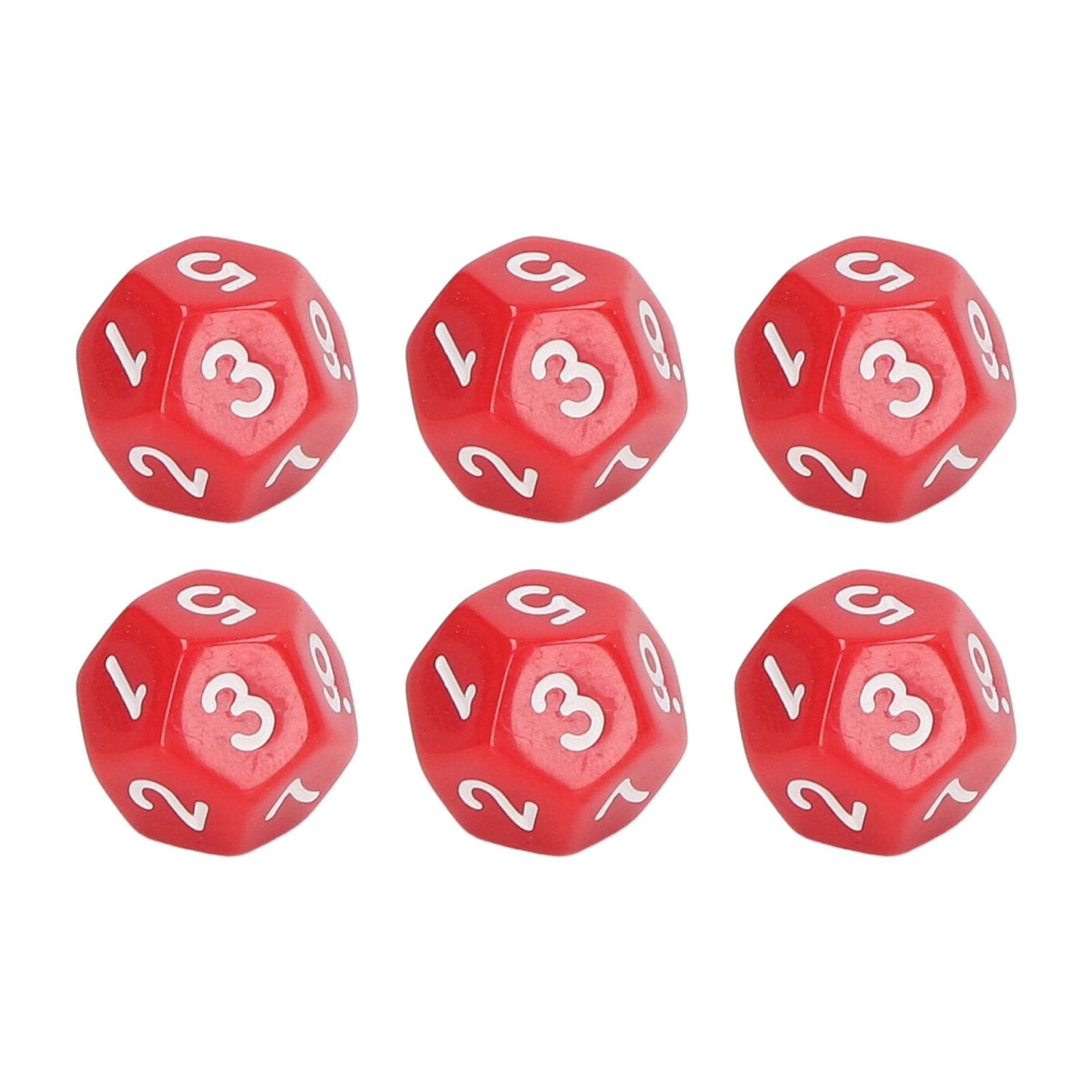 40Pcs 12 Sided Dice Set Polyhedral Dice for Family Party Board Game Pub Club Game Red