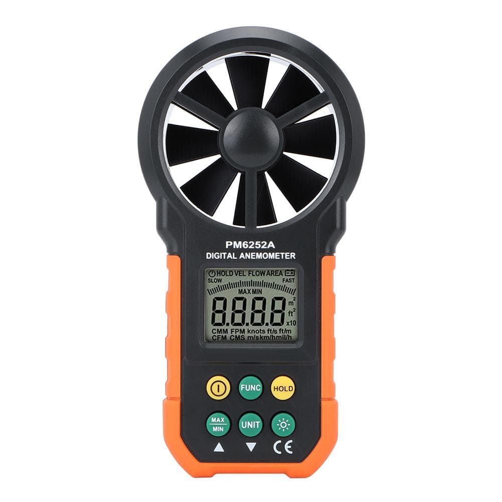 PM6252A Hand Held Digital Anemometer Wind Speed Meter Gauge Wind Air Volume Measuring Instrument