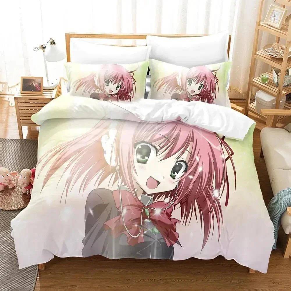 Anime Student Councils Discretion Bedding Set,Duvet Cover Bed Set Quilt Cover Pillowcase,King Queen Twin Size Boys Girls Adults 70x133cm 2pcs