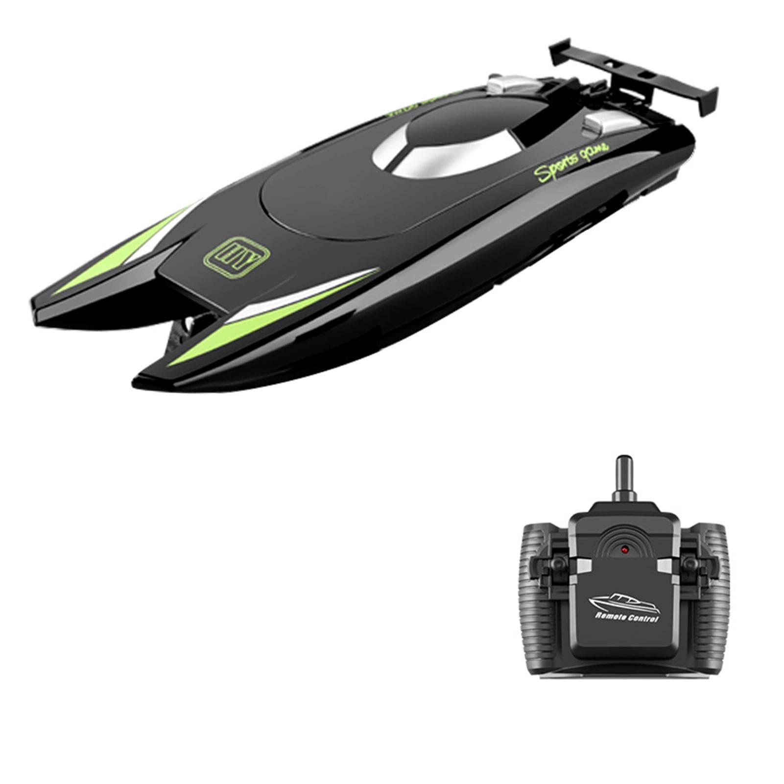 805  RC Boats for Kids Adult 25KM/H High Speed Racing Boat 2 Channels Remote Control Boats for 1 batteries black