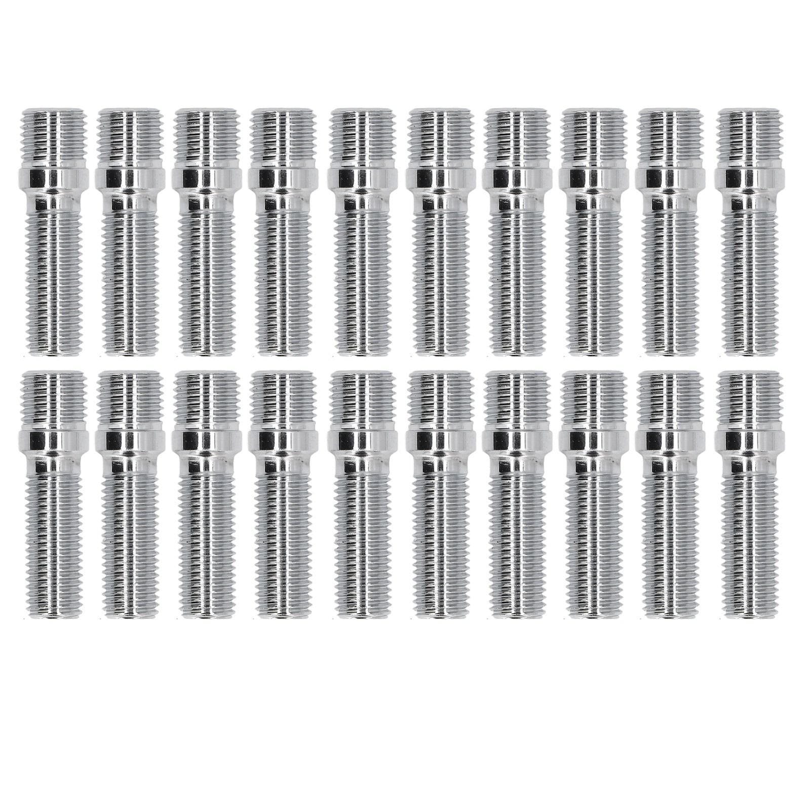 20Pcs Wheel Stud Conversion Screw Adapter 32mm Shank for TT A3 S3 A4 S4 A5 S5 A6 S6 A8 A7 S7 Q5 Q7 M14x1.5-M12x1.5