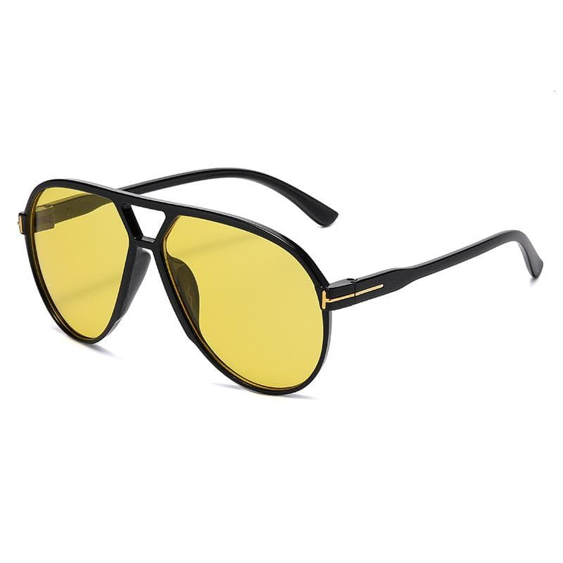 Letter T Double Beam Large Frame Toad Mirror Retro Sunglasses JH3004 Pilot Style Fashion Eyewear