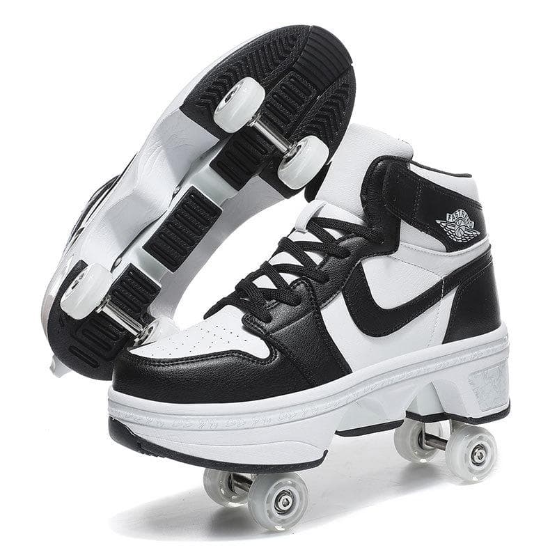Charging LED Light Shoes Men and Women Children Adult Roller Skates Skating Walking Lightweight Runaway Shoes 42