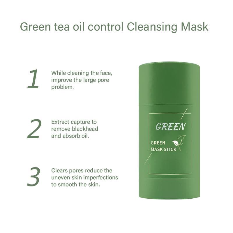 Green Tea Deep Cleansing Mask Stick Detoxing Pore Cleaner For Face Black Heads Purifying Clay Blackhead Remover Nose Strips 5PC green
