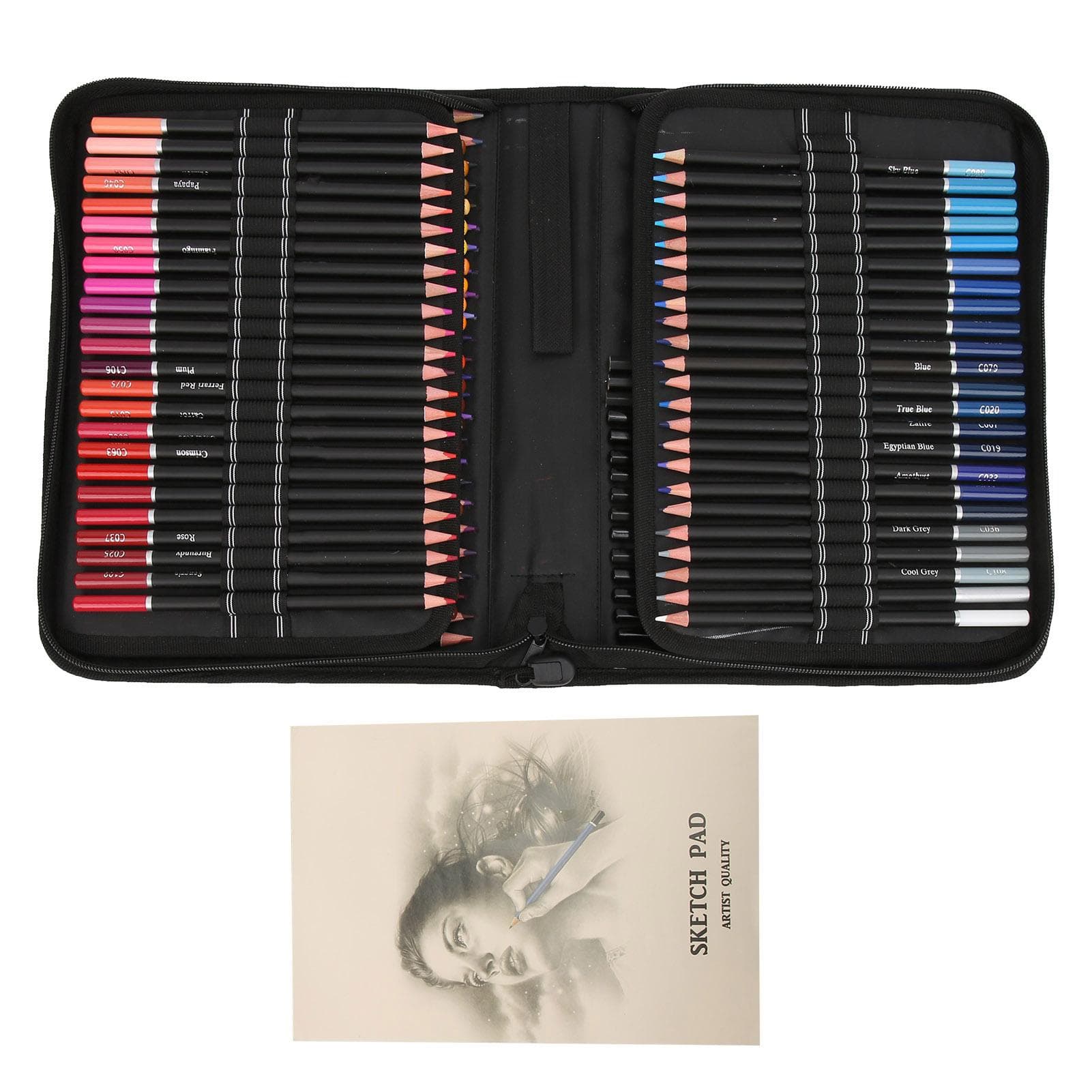 Colored Pencil Set Oily Basswood Writing Smoothly Sketch Pen Suit for Art Coloring Drawing Crafting