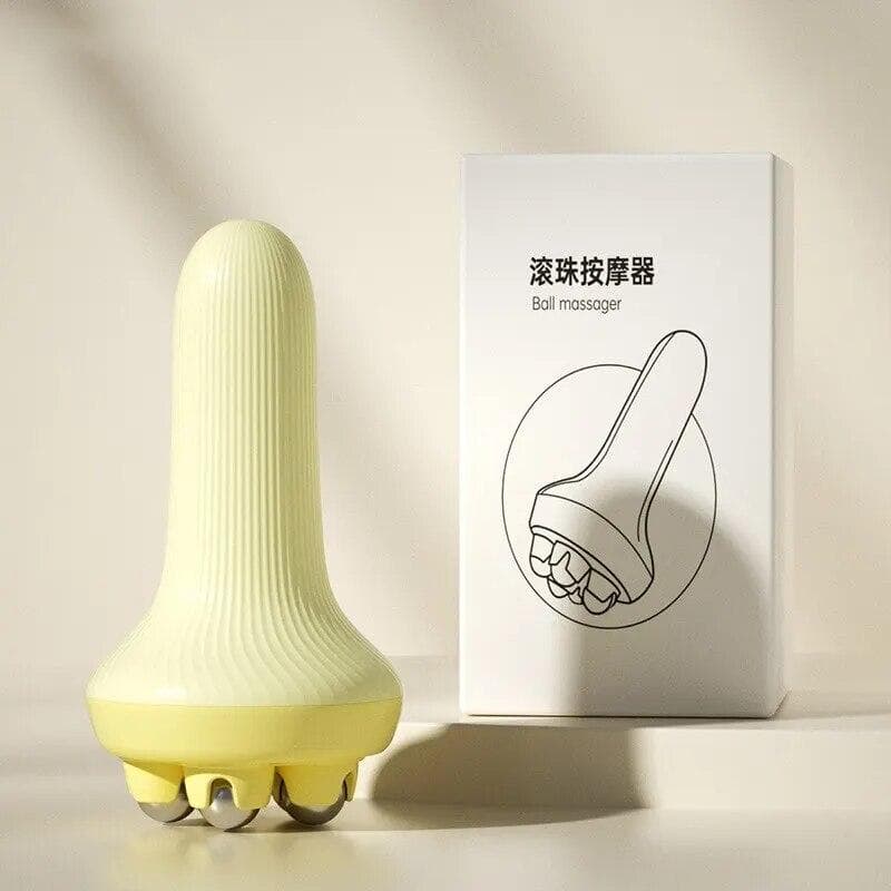 Roller Massager For Small Legs Muscle Relaxation Abdominal Shaping Rolling Ball Rubbing Belly yellow