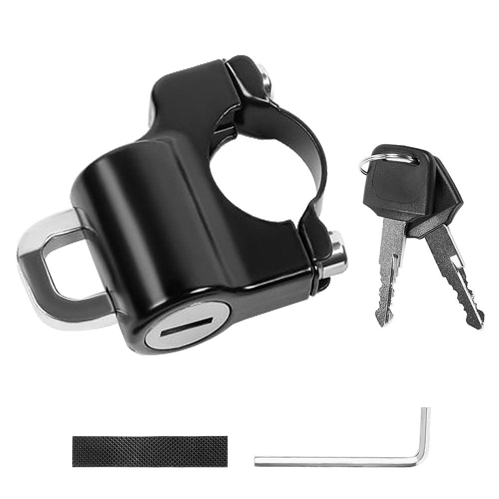 Motorcycle Helmet Lock Anti-Theft Bicycle Helmet Security Locks with 2 Keys and Installation Tool Simple version