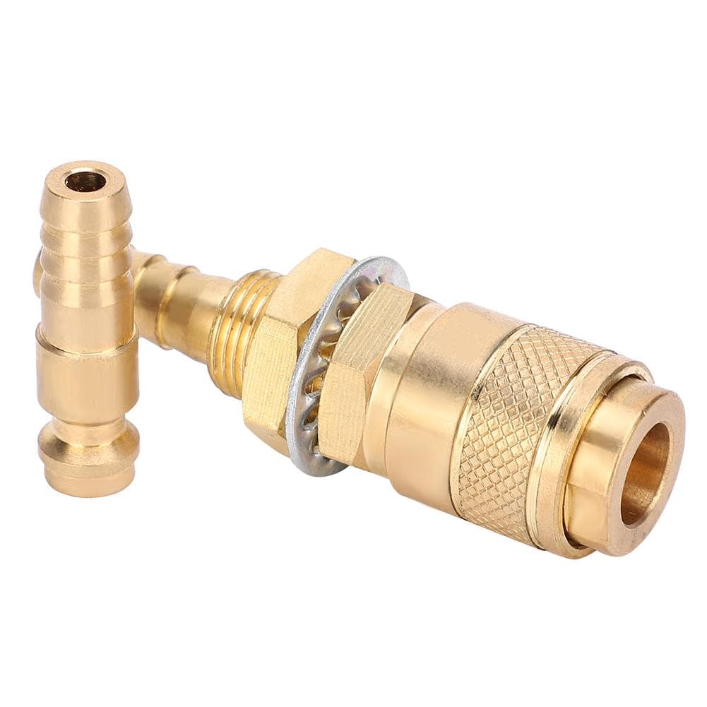 8mm Pair of Water Cooled & Gas Adapter Quick Connector Fitting for MIG TIG Welder Torch(Yellow )