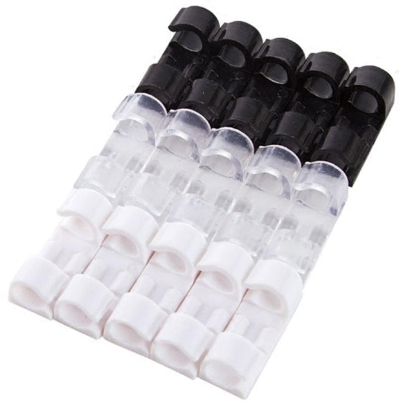 20Pcs Cable Organizer Clips Cable Clips Management Cable Organizer Wire Cord Holder USB Charging Data Line Protector transparent