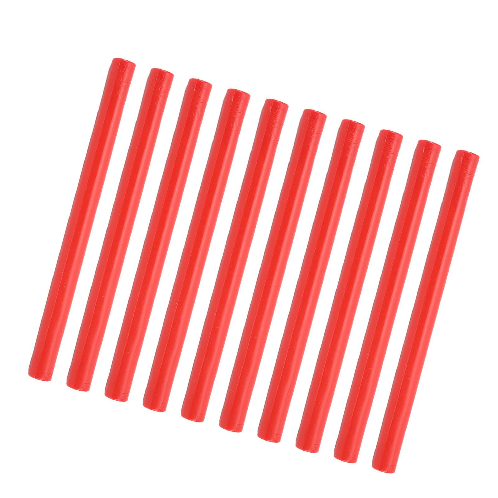 10Pcs Sealing Wax Stick Convenient Smokeless Flexible Hot Seal Sticks for Envelopes Cards red